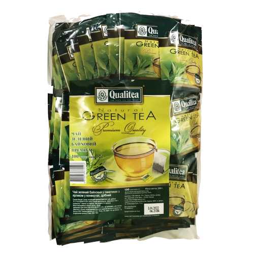 Зелений чай Qualitea Premium 100пак
