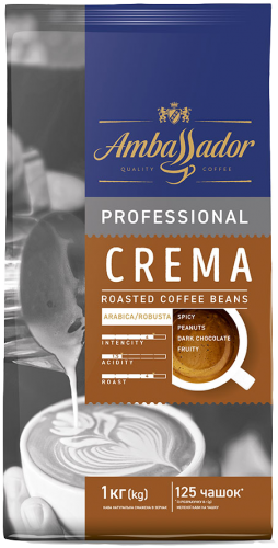Кава Ambassador Crema зерно (1 кг.)