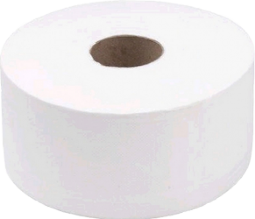 Туалетная бумага ''Джамбо'', белая 2-х слойная.