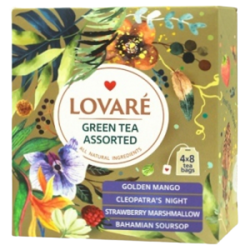 Чай Lovare асорти зелений 32пак.