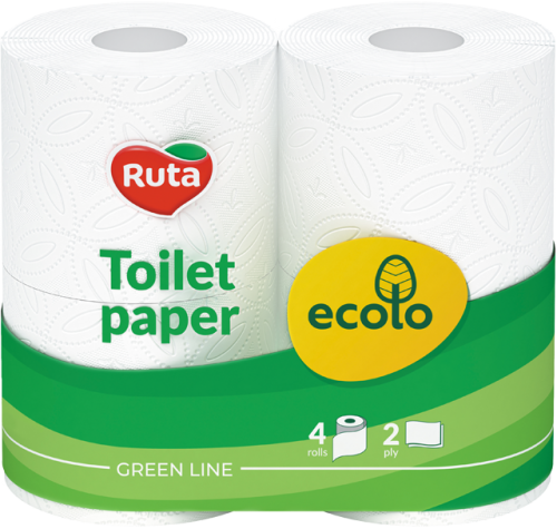 Туалетний папір Ruta Ecolo 4рул. білий