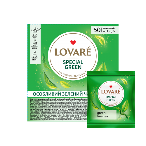 Зелений чай Lovare Special Green 50пак.