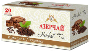 Чай AZERCAY травяной  с корицей и гвоздикой (25 пак.)