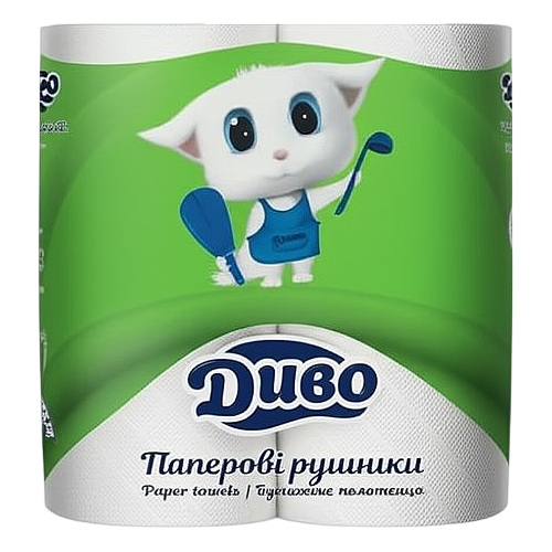 Рушники паперові ''Диво'' белое, 2шт.