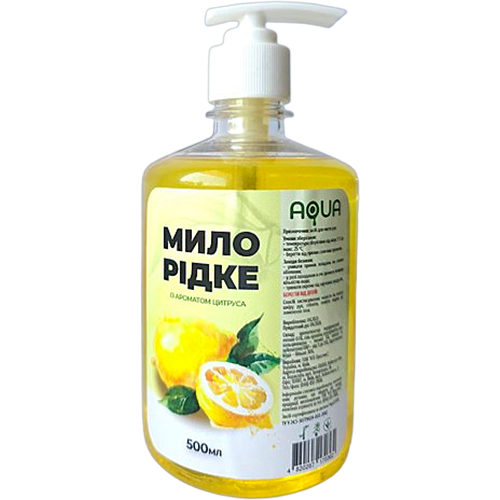 Liquid soap with dispenser, Lemon-aroma (500ml)